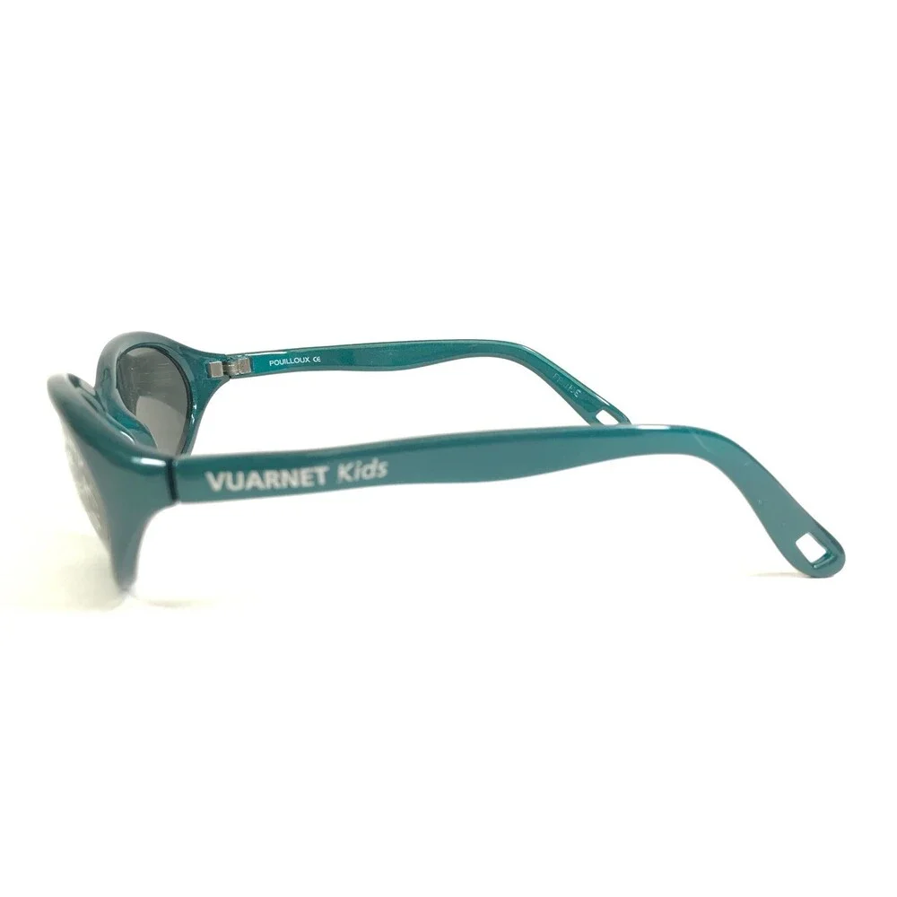 Vuarnet Kids Sunglasses B400 Green Round Frames with Gray Lenses 50-18-110